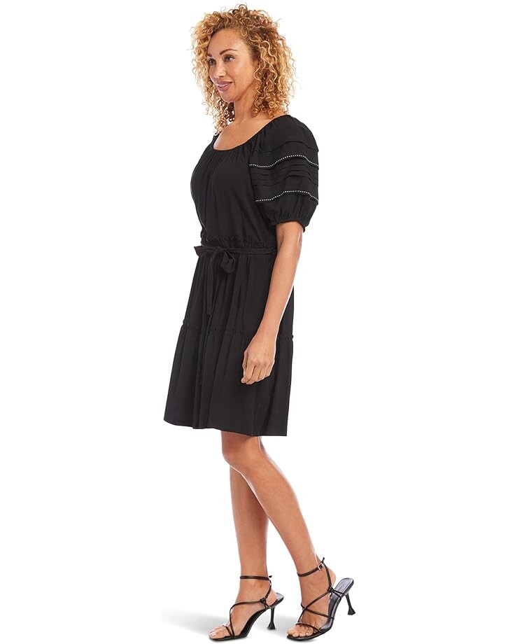 

Платье Karen Kane Short Sleeve Tiered Dress, черный