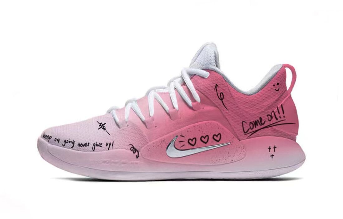 

Баскетбольные кроссовки Hyperdunk X мужские с низким верхом, белые/розовые Nike