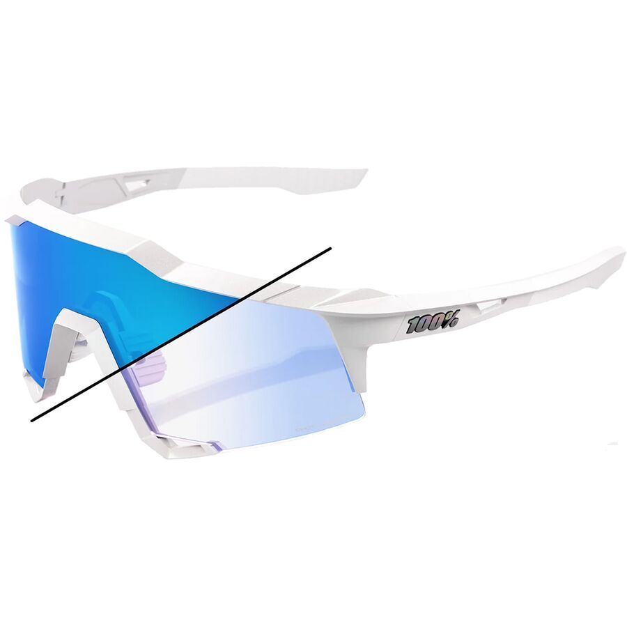 

Солнцезащитные очки 100% Speedcraft XS 100%, Bastille LE/Pearl White Glitter/Blue Mirror Photochromic Lens