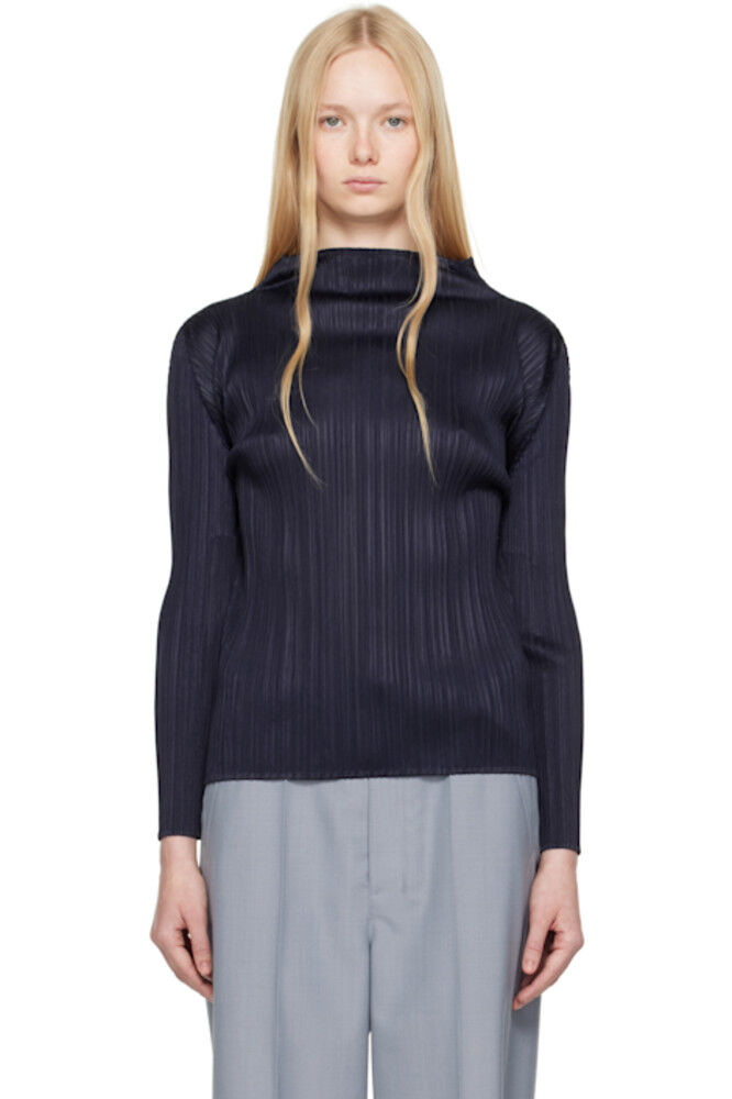 

Navy New Colorful Basics 4 Топ PLEATS PLEASE ISSEY MIYAKE