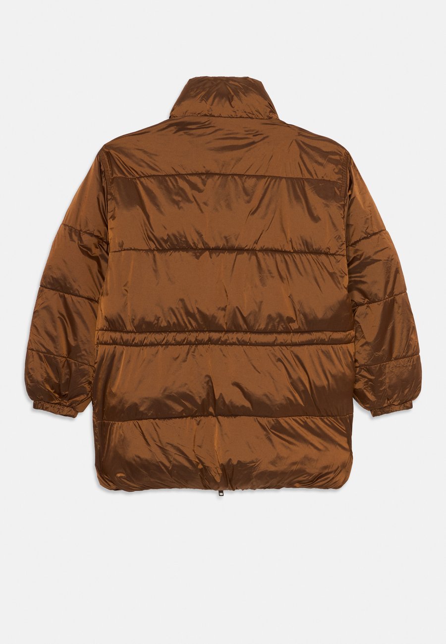 Зимняя куртка Tommy Hilfiger WAISTED SHINY MID PUFFER JACKET, Pecan Nut/Brown — фото 2