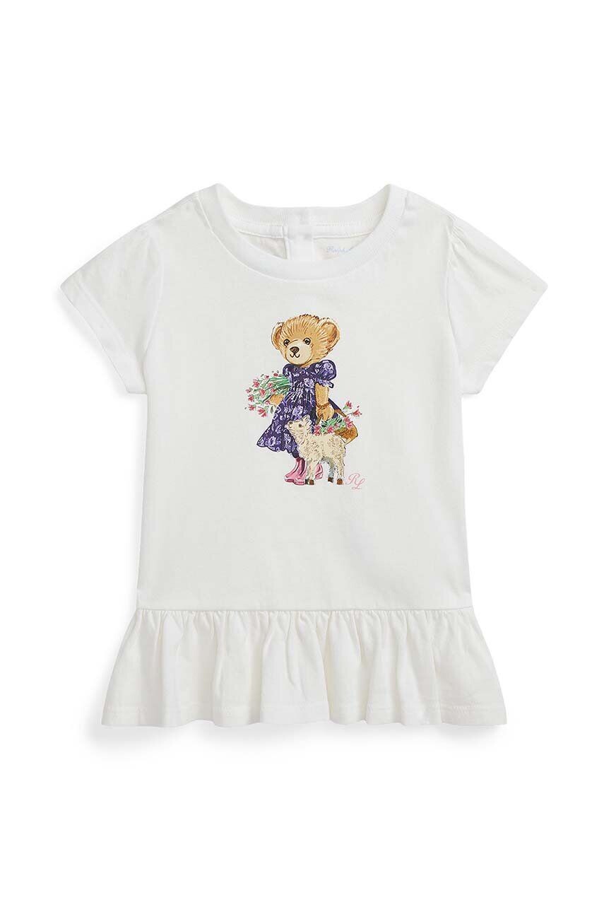 

Детская хлопковая футболка Polo Ralph Lauren, белый