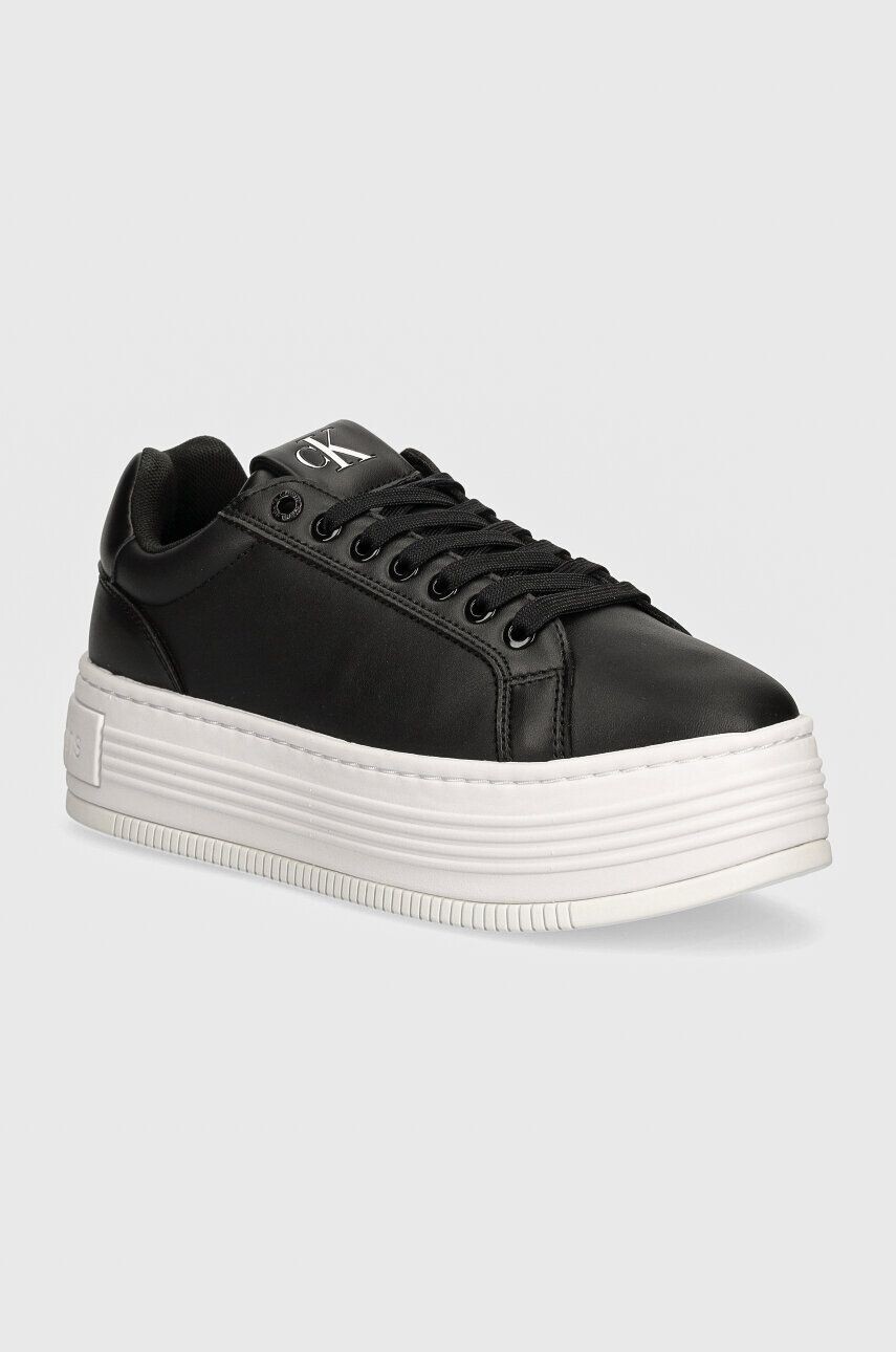 

Кожаные кроссовки Calvin Klein Jeans BOLD PLATF LOW OH MG LTH, черный