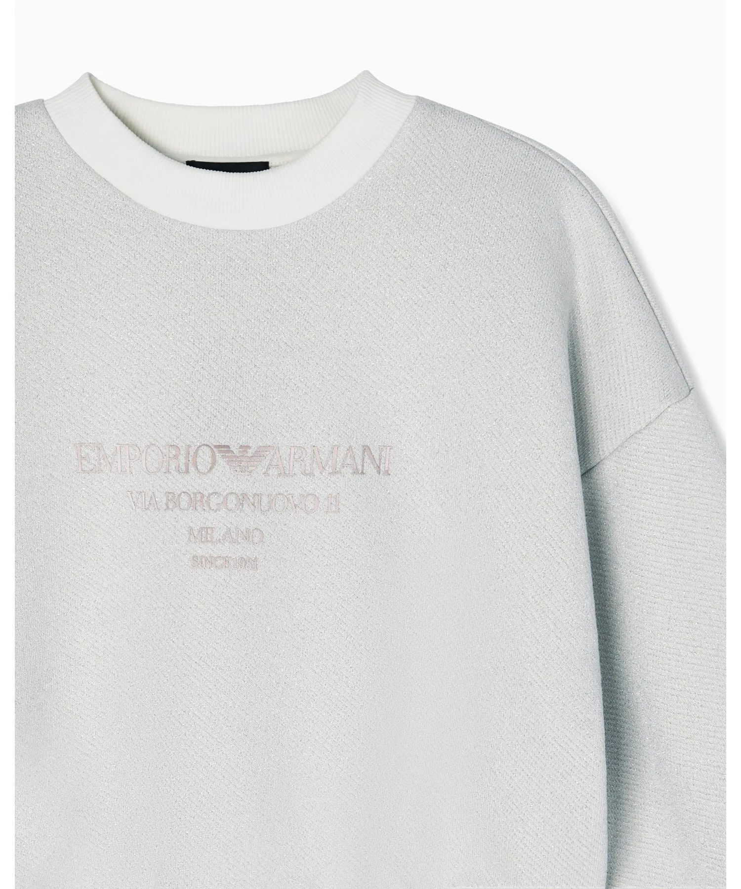 【Emporio Armani】Свитшот из люрекса с блестящим логотипом — фото 4