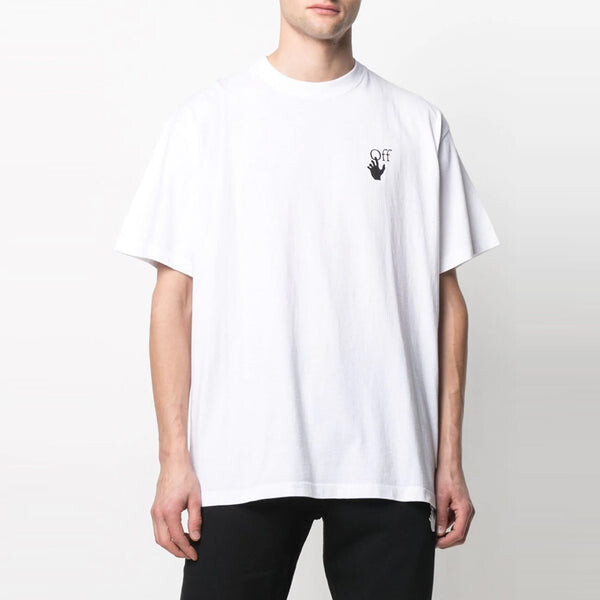 Футболка ss21 back red arrow cotton short sleeve loose fit white Off-White, белый — фото 3