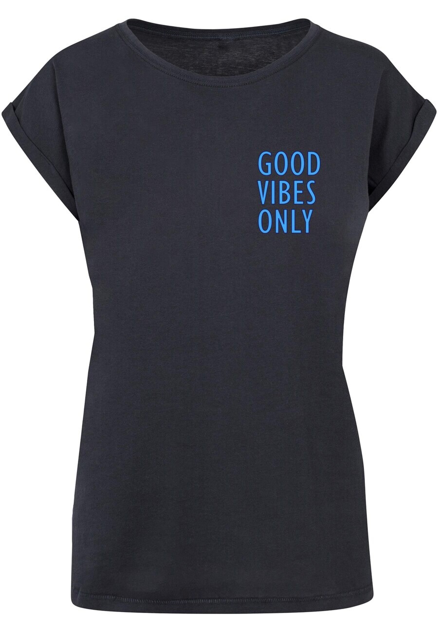 

Футболка Merchcode GOOD VIBES ONLY, темно-синий/светло-голубой