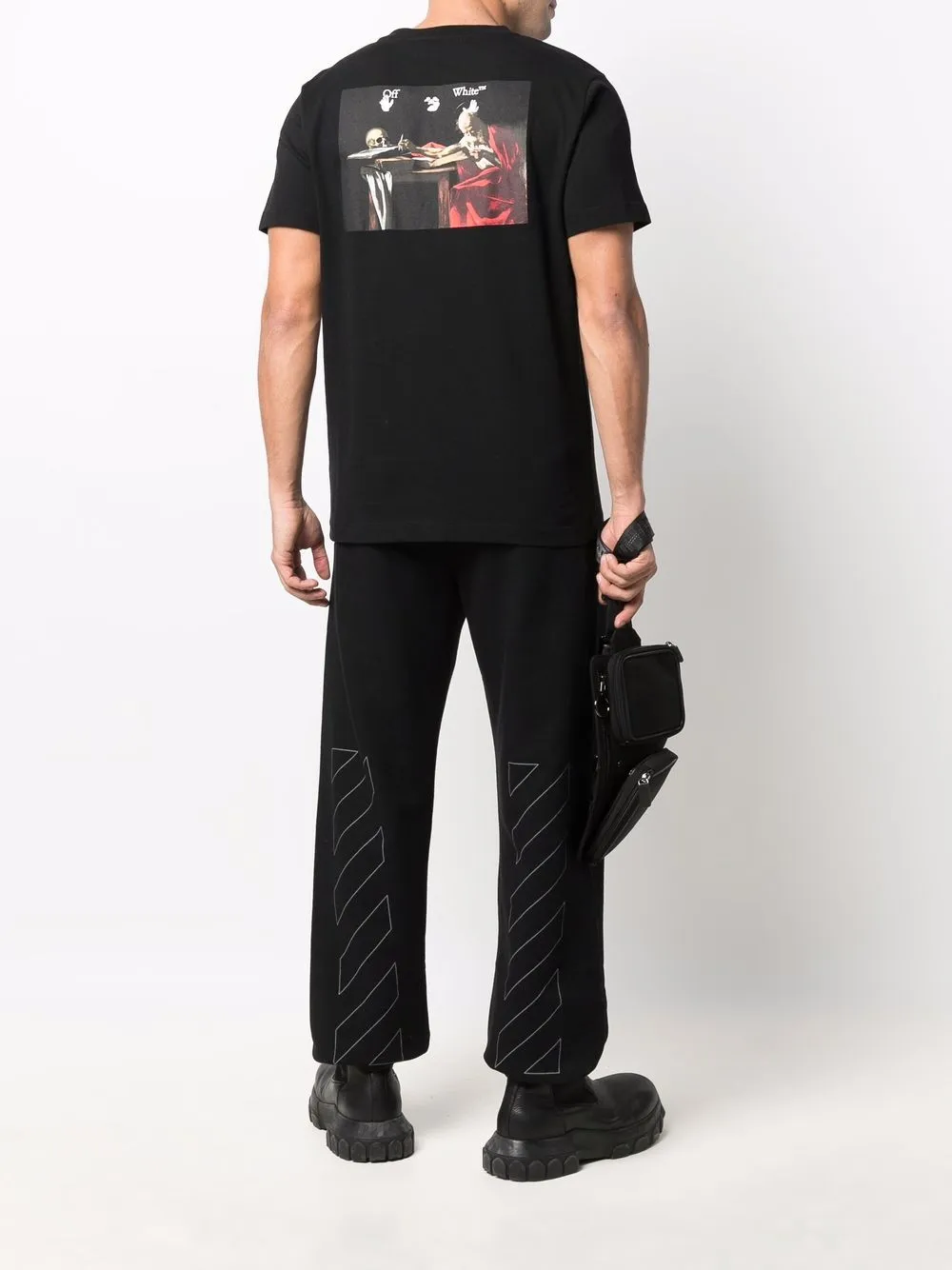 Футболка с принтом Caravaggio OFF-WHITE, черный — фото 2
