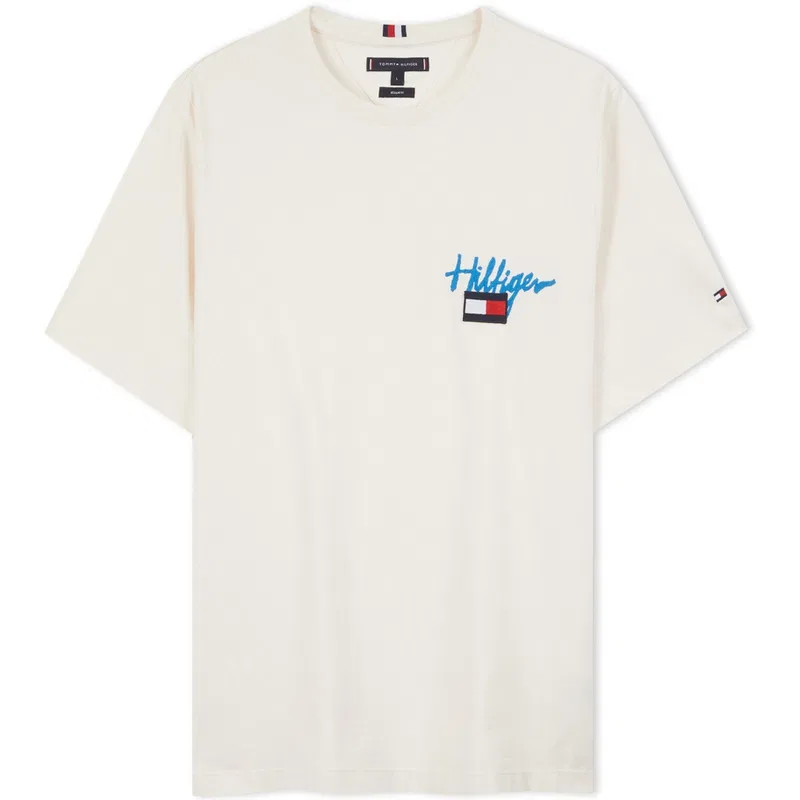 Футболка с круглым вырезом Tommy Hilfiger Sky Blue C1Z — фото 3