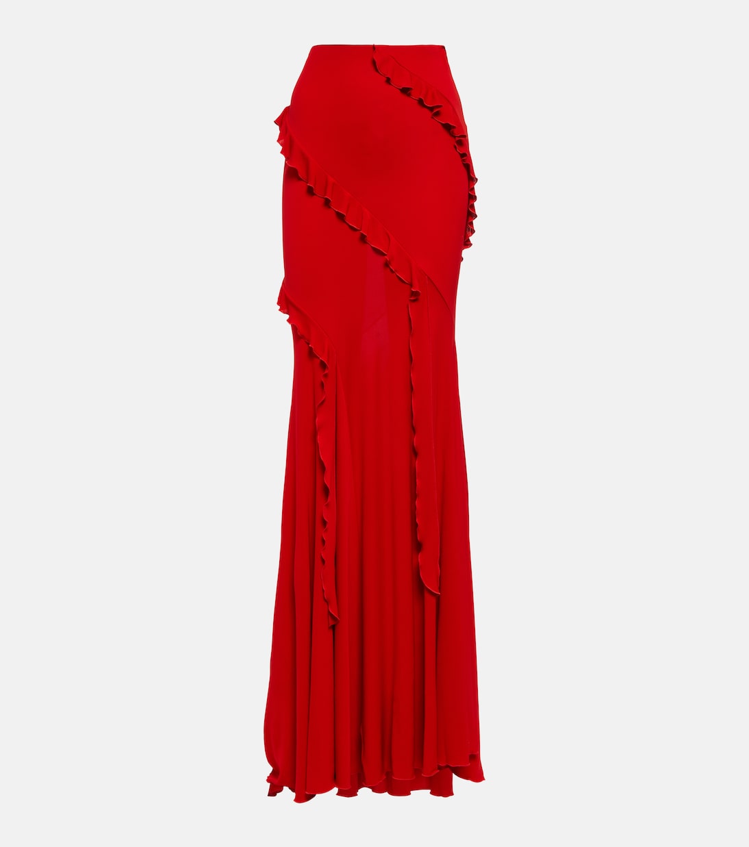 

Юбка макси из джерси с оборками Blumarine, Lipstick Red