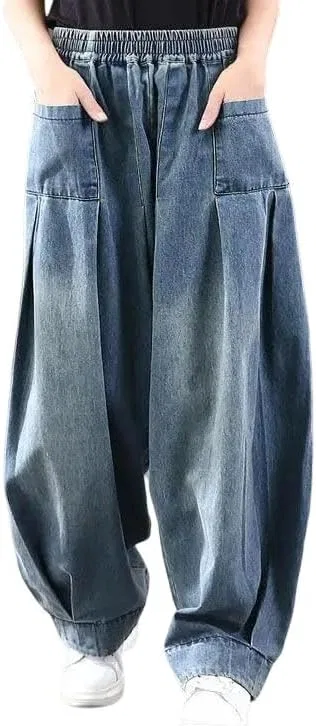Джинсы свободные, Vintage Wash, Синий