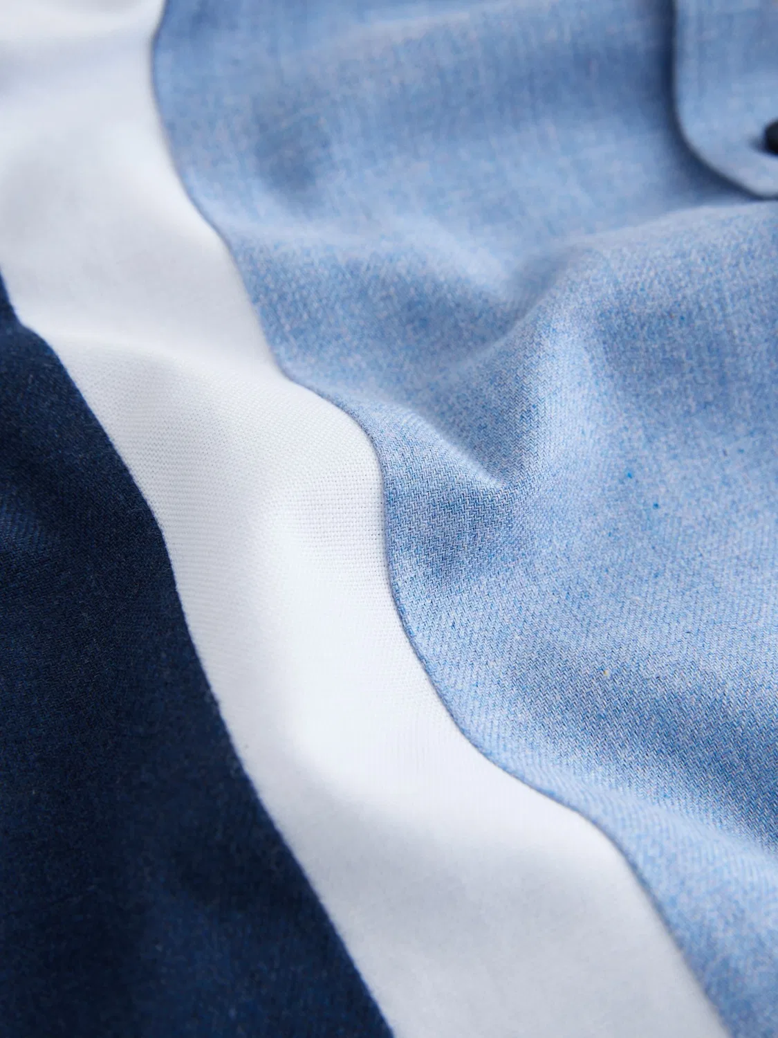 Рубашка на пуговицах стандартного кроя Next, Light Blue/Dark Blue — фото 3