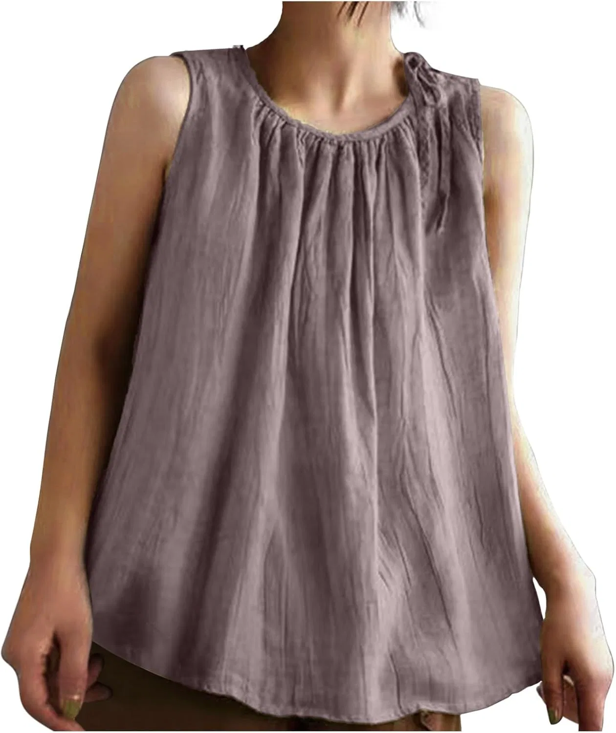 Женский топ Cotton Linen Tank Top, Purple