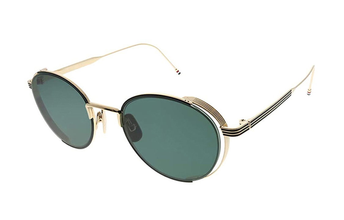 

THOM BROWNE Солнцезащитные очки мужские Gold, Gold