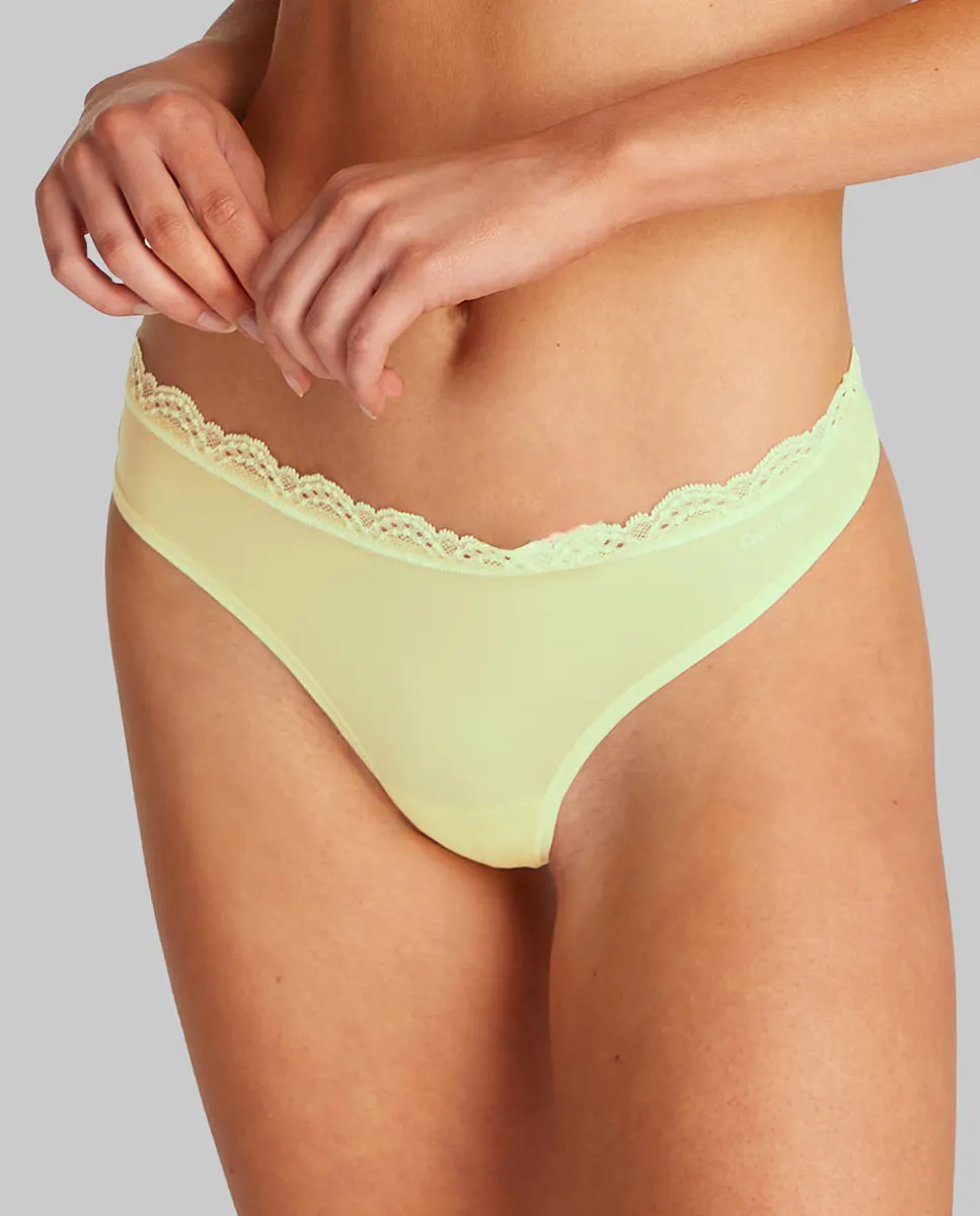 

СТРИНГИ MF STRETCH С КРУЖЕВОМ Calvin Klein, желтый