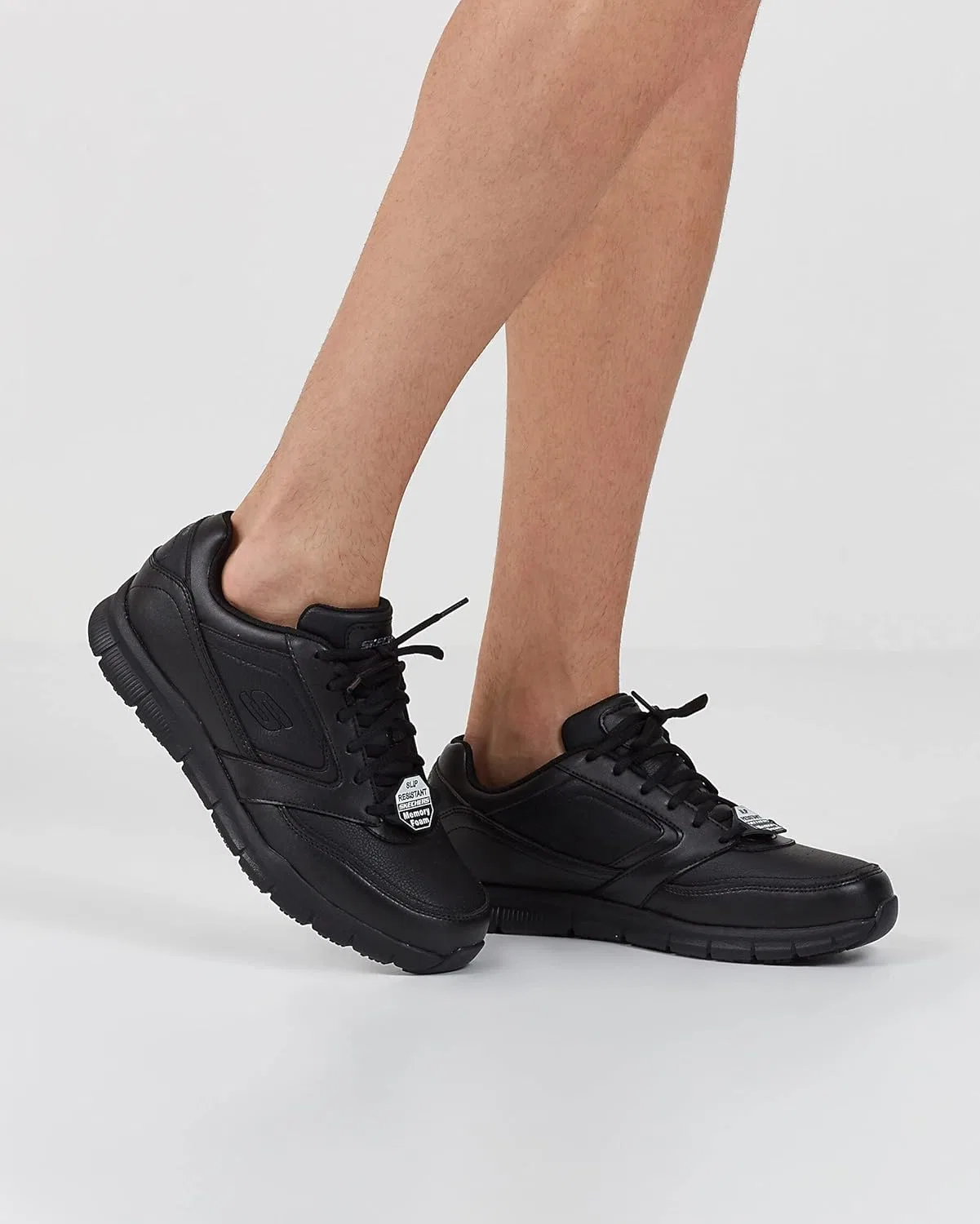 Мужские рабочие ботинки Skechers Nampa, 2-Black Polyurethane — фото 3