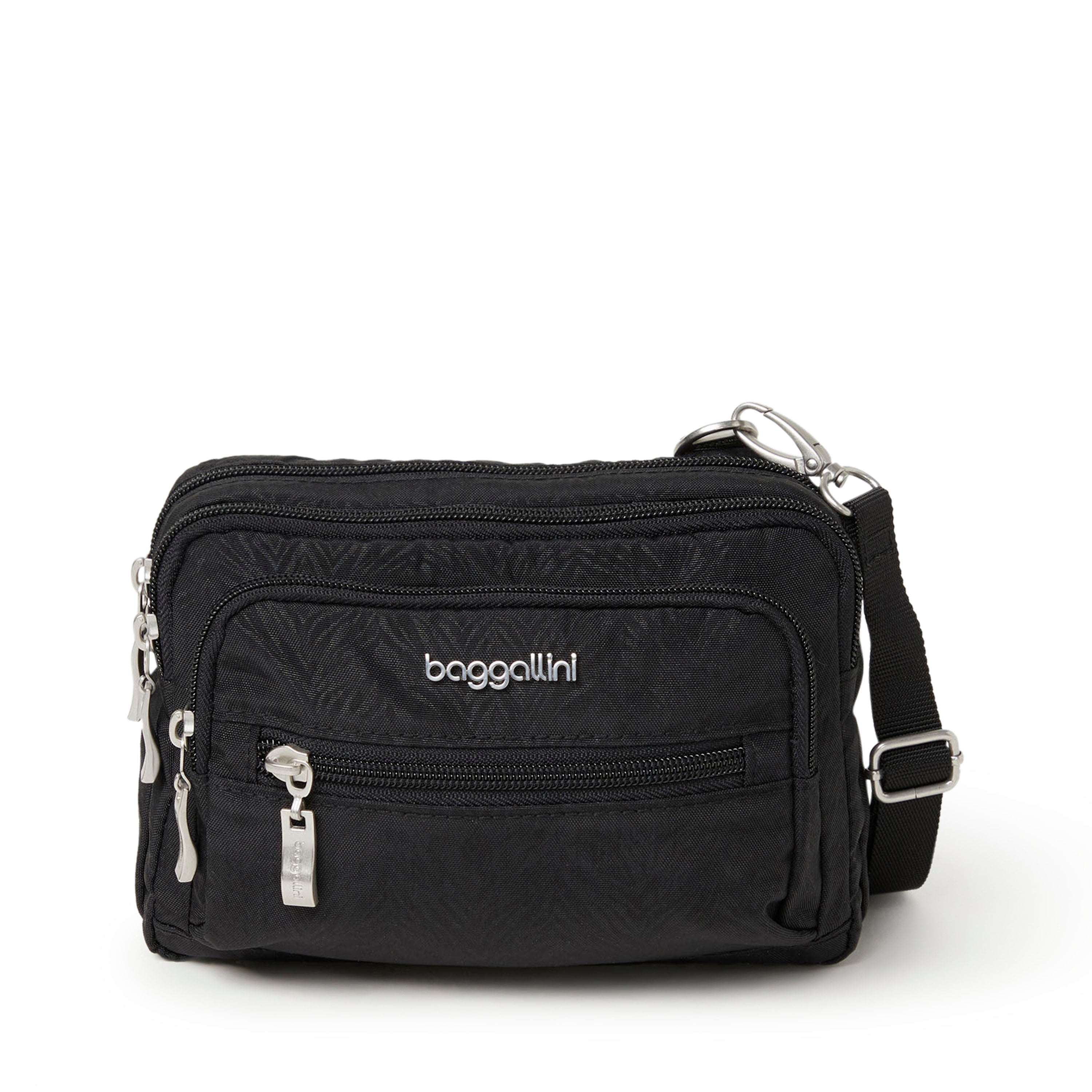 

Baggallini Женская сумка с тройной молнией Bagg Small сумка через плечо, цвет black zebra emboss