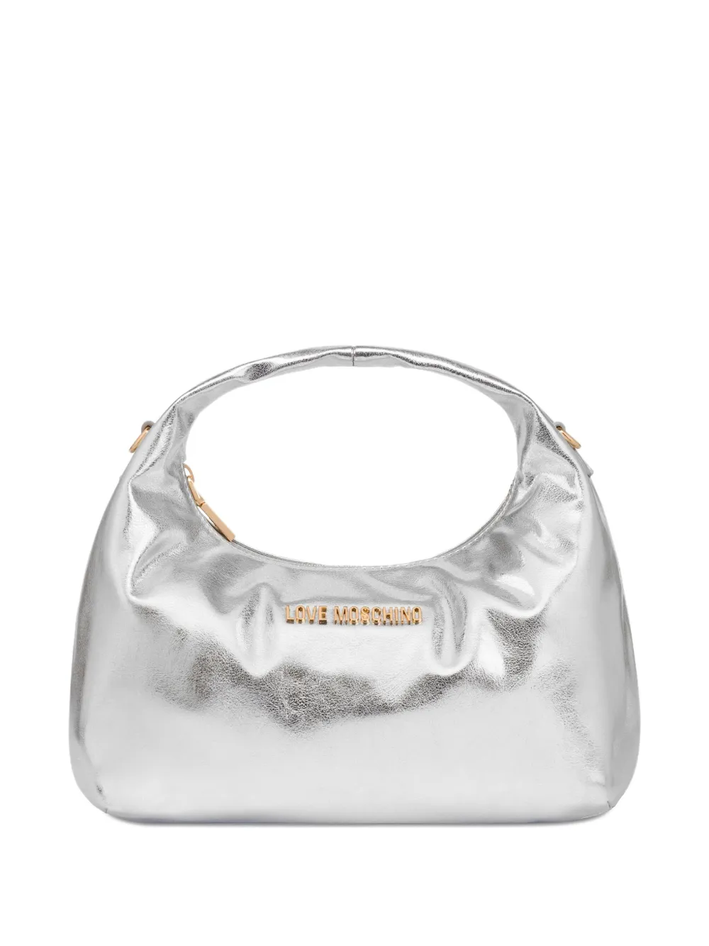 

Сумка на плечо с эффектом металлик Love Moschino, серый