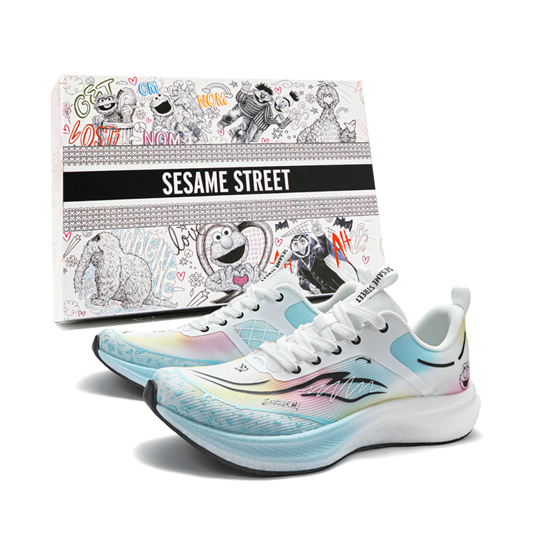 Кроссовки Low Top Unisex для бега SESAME STREET, icy snow elf[upgraded-carbon plate] — фото 4