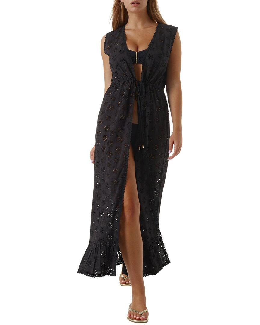 

Мелисса Одабаш Тесса Макси Открытый Кафтан Melissa Odabash, черный