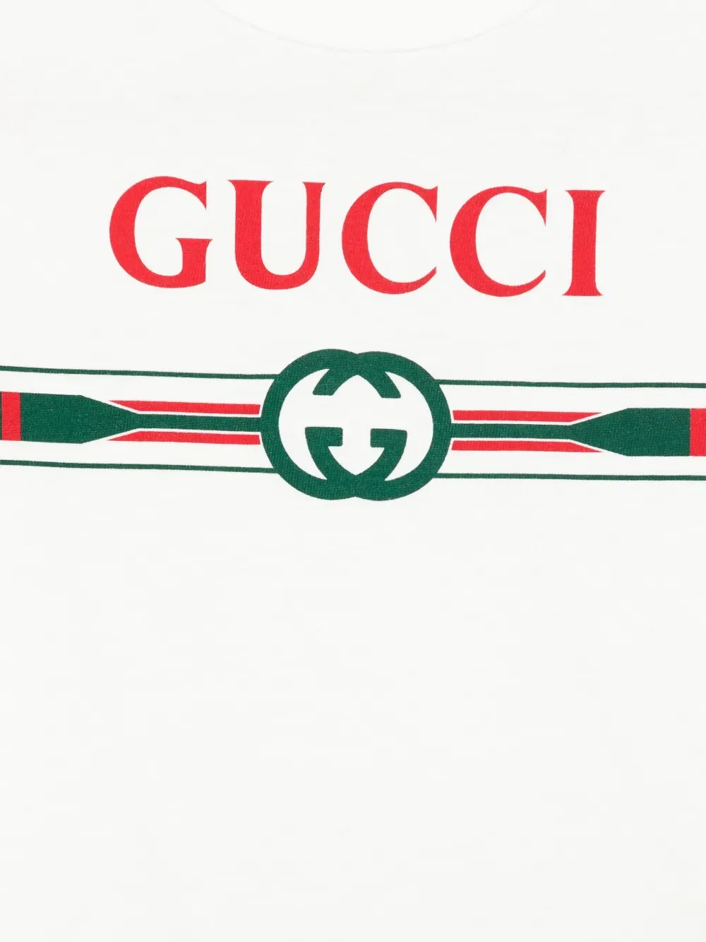 Футболка с логотипом Gucci Kids, белый — фото 3