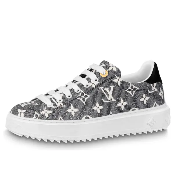 Кроссовки time out sneakers 'grey denim monogram' Louis Vuitton, серый