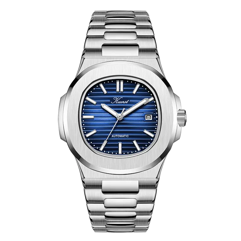 

KUERST Часы Automatic Mechanical Movement Stainless Steel Watchband Watch Men's Watch Green Dial, Dark Blue Dial