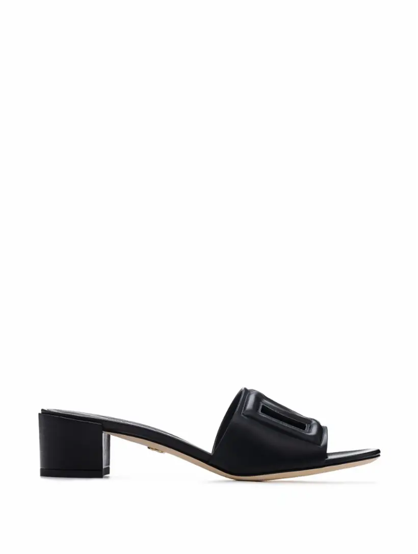 

Кожаные мюли DG Dolce&Gabbana, черный