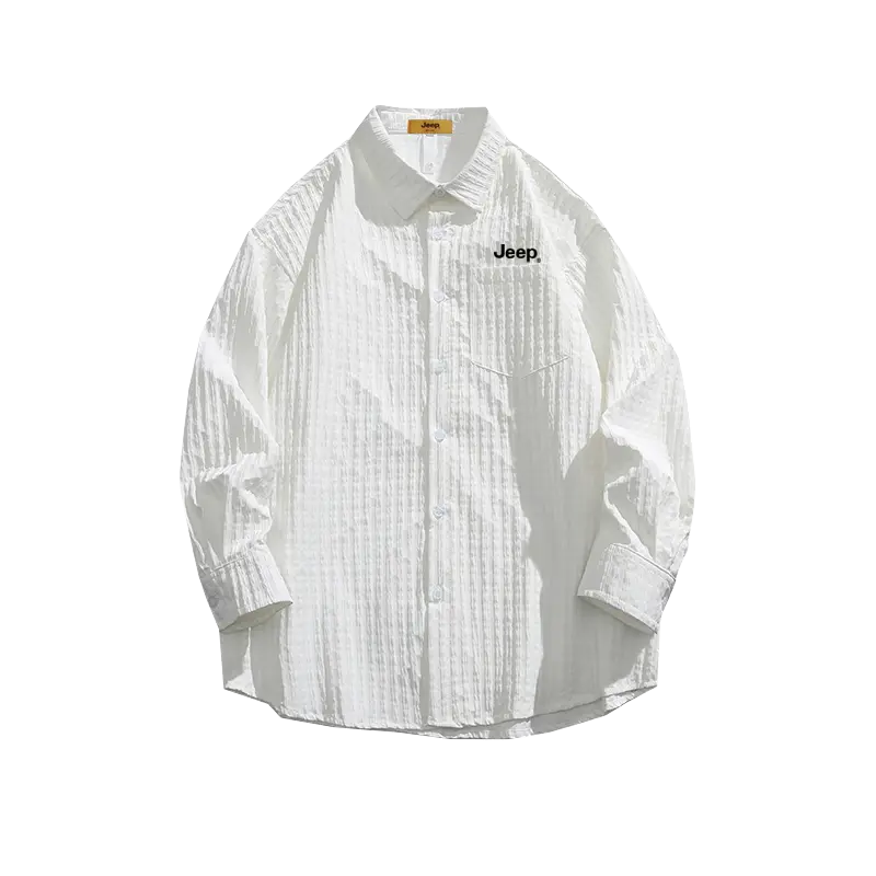 

Рубашка мужская Lapel Moderate Others Jeep, айвори белый