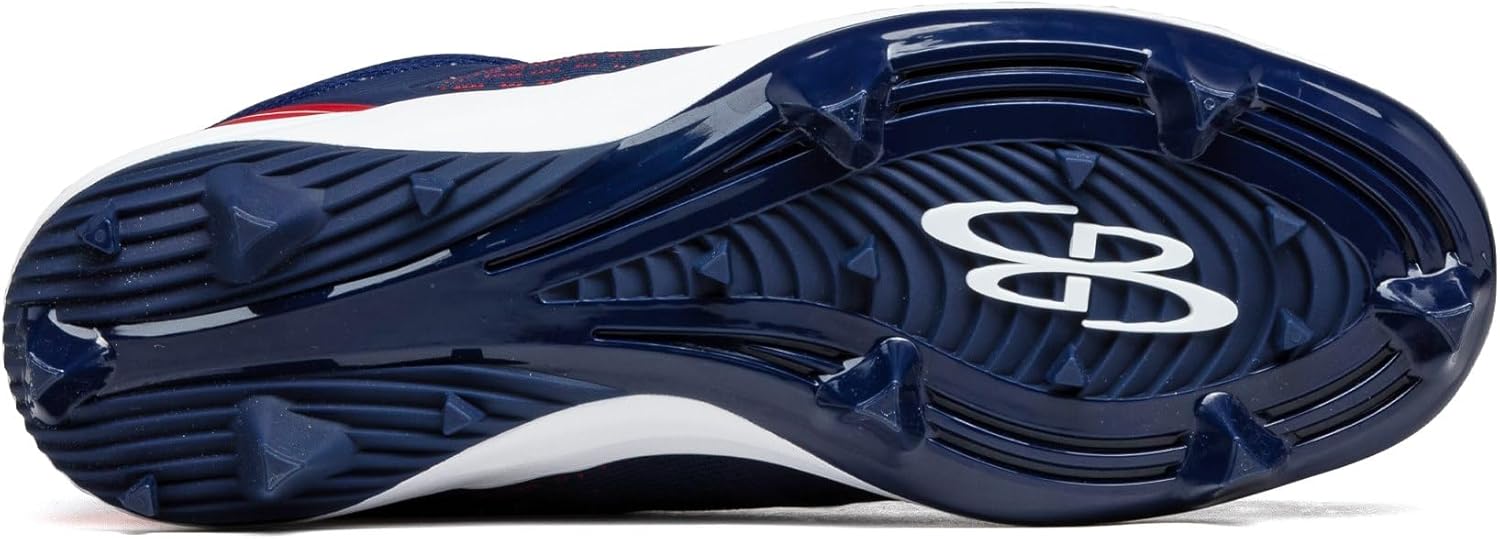 Бутсы Boombah Viper Pureknit для мужчин с формованной средней подошвой - Status - несколько цветовых вариантов - несколько размеров, красный/синий/темно-синий — фото 2