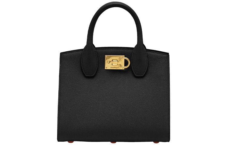 

Сумка женская FERRAGAMO Studio Stamped Calfskin чёрная