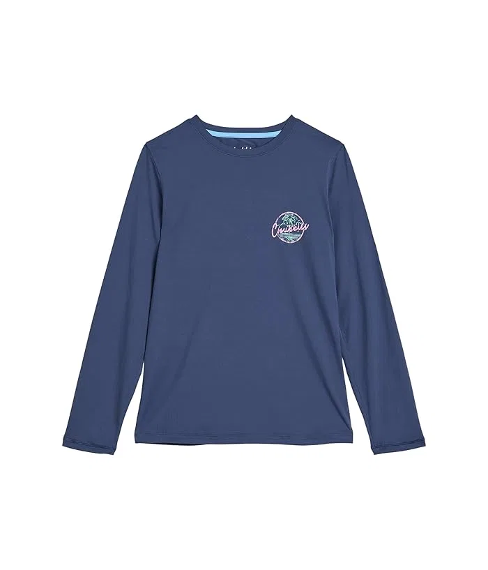 Футболка с принтом The Night Never Sleeps Sun Shirt Chubbies Kids, Navy Blue/Graphic Print