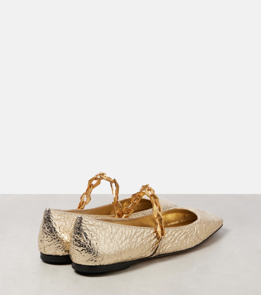 Туфли Мэри Джейн из металлизированной кожи Diamond Tilda Jimmy Choo, золотой — фото 2