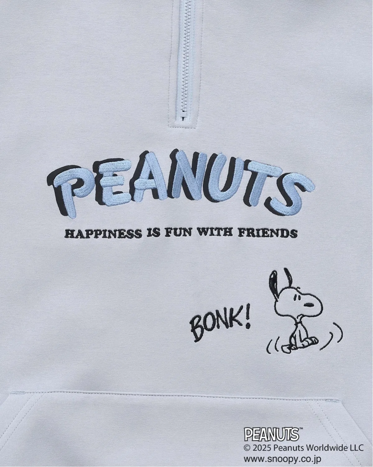 [Доступно в размере 130 см] [PEANUTS] Толстовка с застежкой-молнией до середины груди — фото 4
