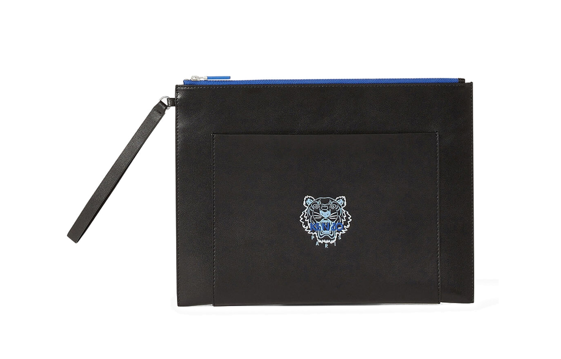 

KENZO Кожаный портфель-клатч для мужчин черный