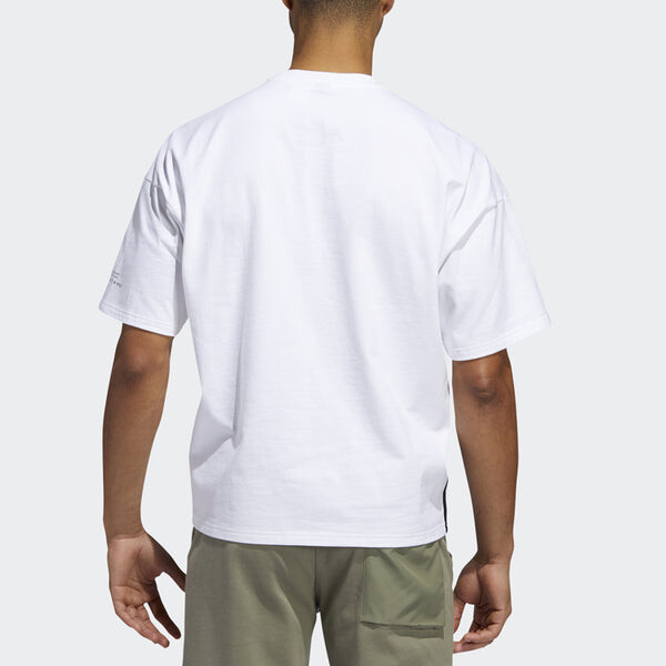 Футболка m mh loose tee sports short sleeve white Adidas, белый — фото 4