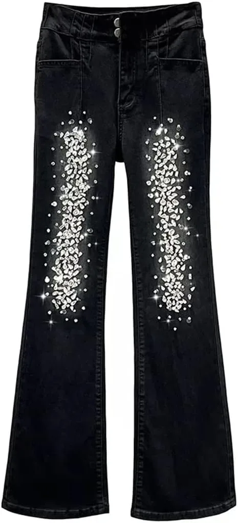 

Джинсы фларе женские осенние с высокой талией WERTGHJ