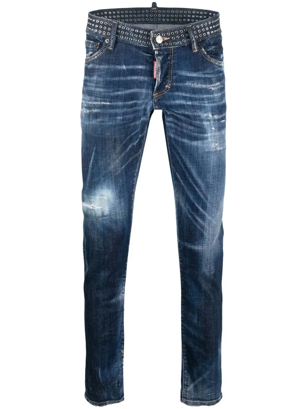 

Джинсы узкого кроя с заклепками DSQUARED2, синий