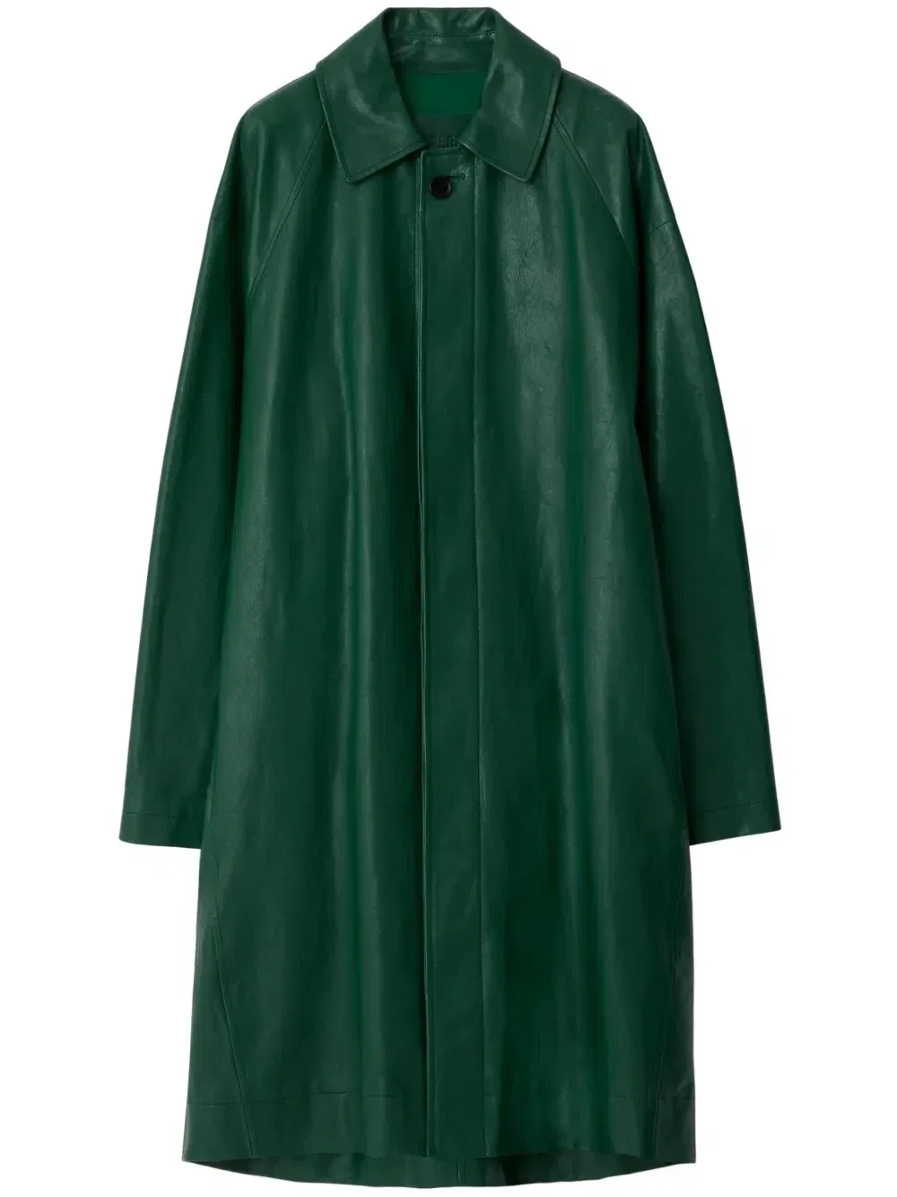 Пальто Burberry, длинное, зеленое