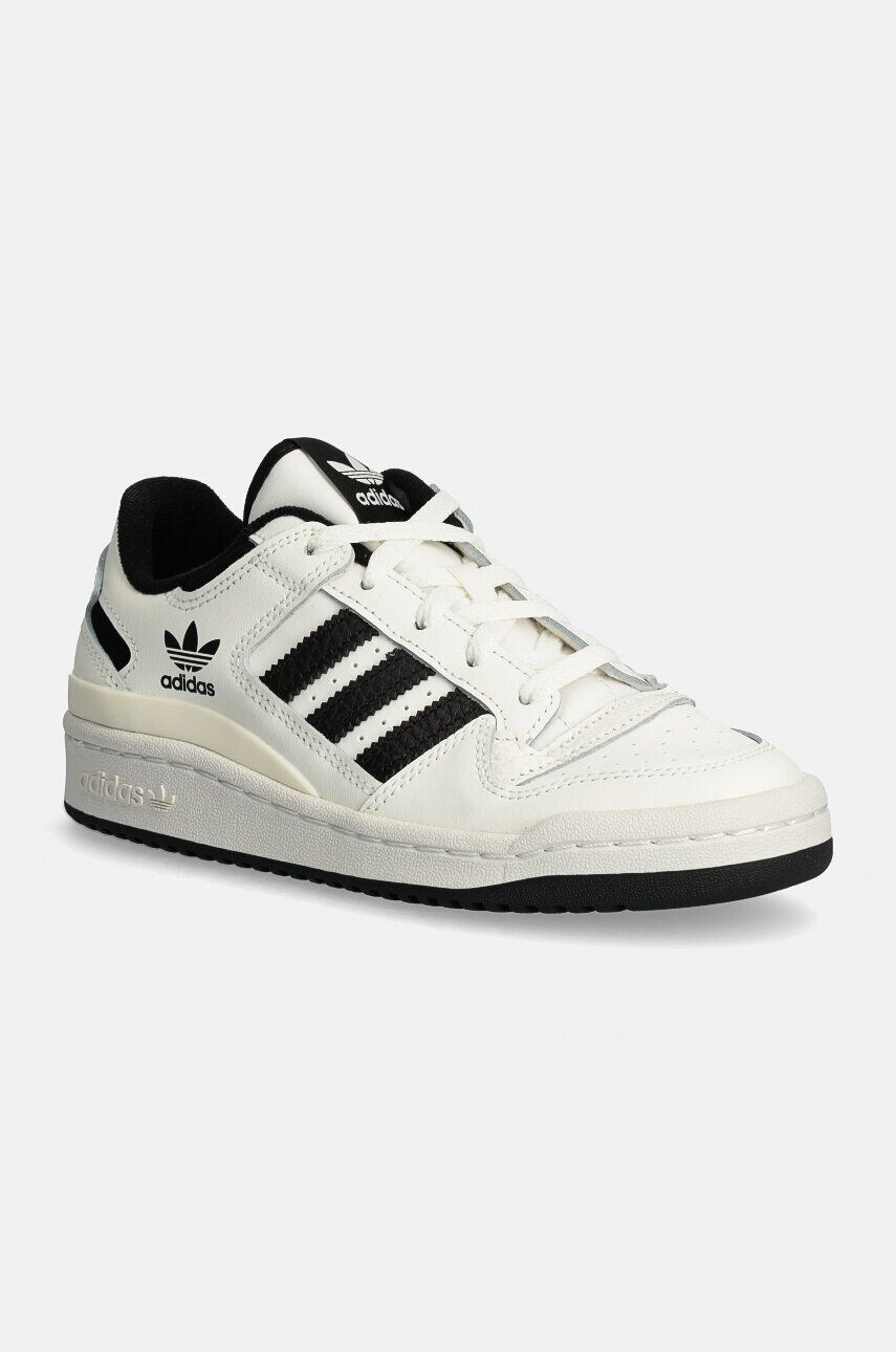 Детские кожаные кроссовки adidas Originals FORUM LOW CL, белый — фото 2