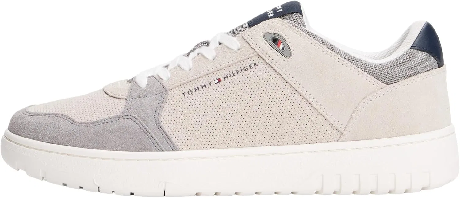 Мужские низкие кроссовки Tommy Hilfiger Th Basket Core Lite Suede Fm0fm05519, Grey Whisper