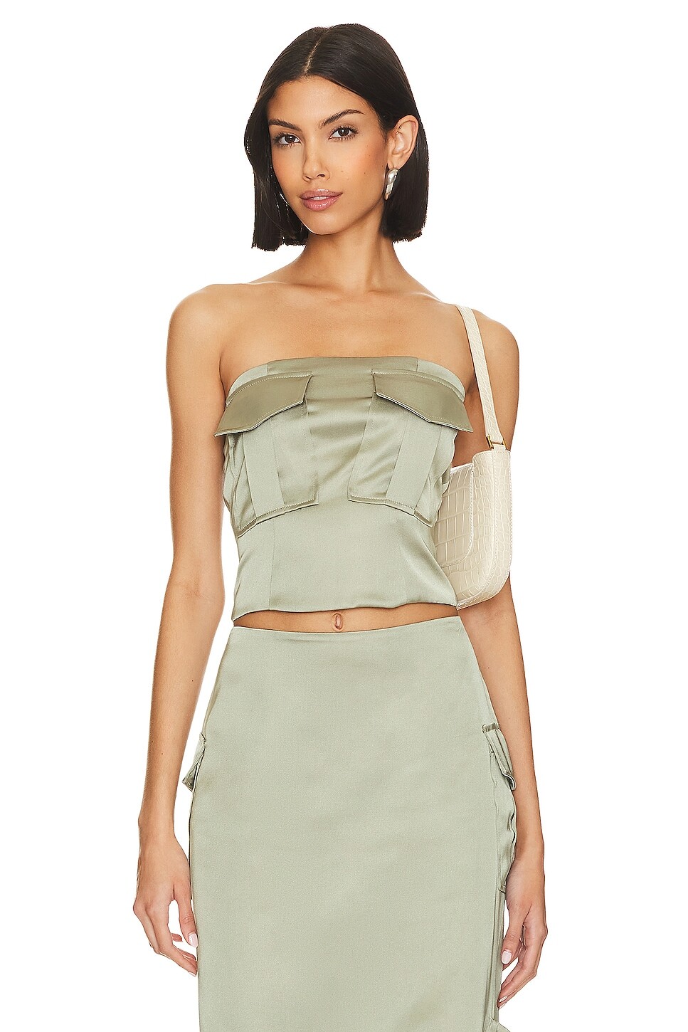 

Топ AAIZEL Strapless Patch Pocket, цвет Sage