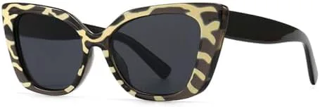 

Винтажные солнцезащитные очки «кошачий глаз» в стиле ретро 2026 года для женщин, цвет шампанского, леопардовый принт, солнцезащитные очки UV400 для мужчин MTZJH, C2