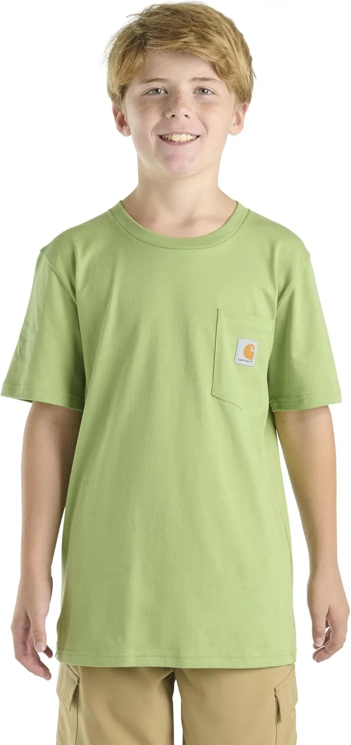 Футболка с карманом Carhartt для детей, Bright Light Green