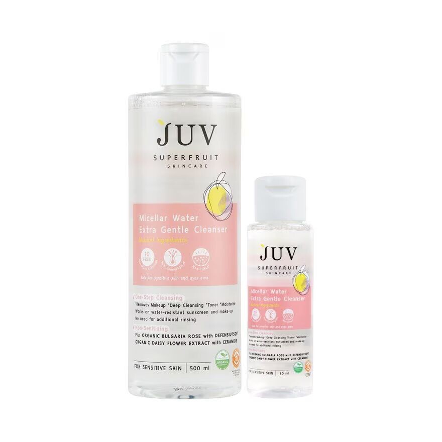 

Juv JUV Мицеллярная вода Extra Gentle Cleanser 500 лм.+80 мл, Pink