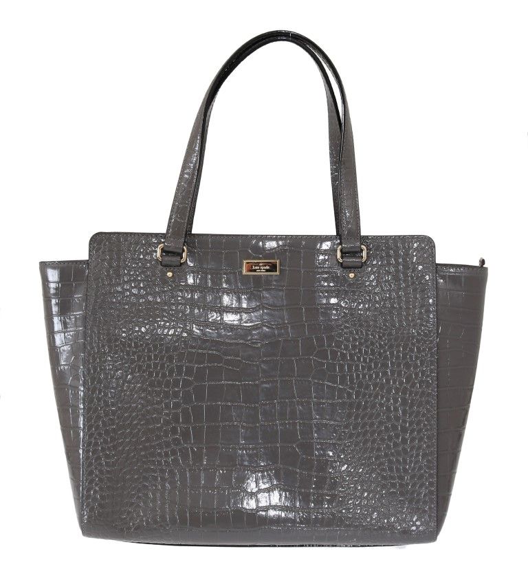 

Шикарная серая кожаная сумка Elissa Kate Spade