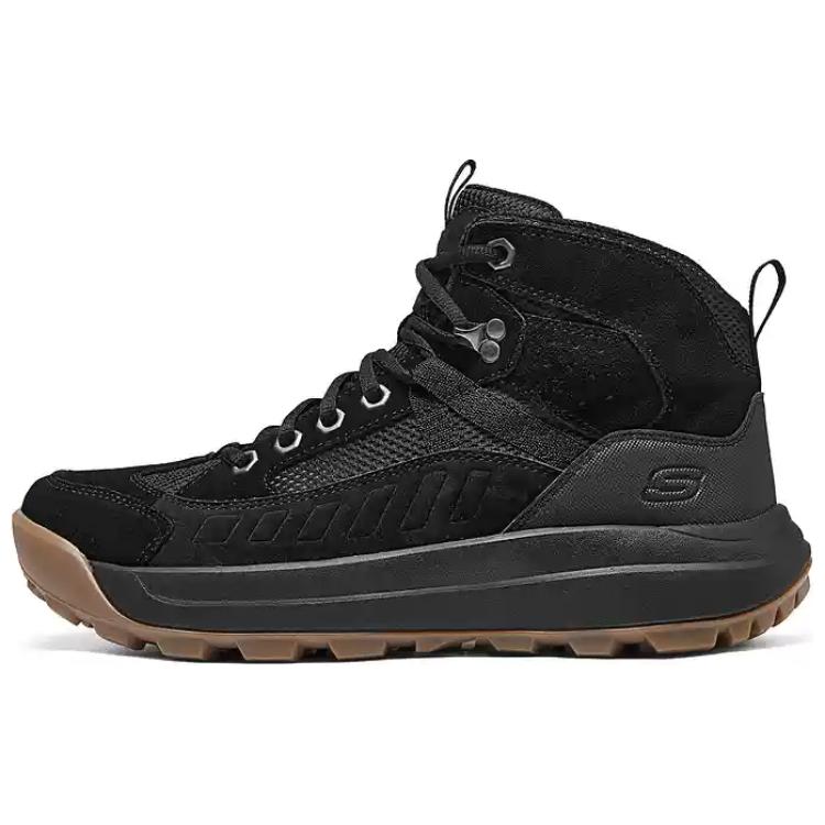 Высокие кэжуал туфли мужские черные Skechers, черный+Giveaway (Panda Charm) — фото 3