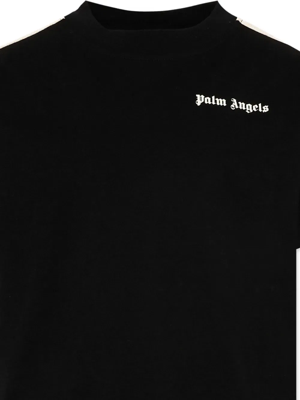 Полосатая футболка с короткими рукавами Palm Angels Kids, черный — фото 4