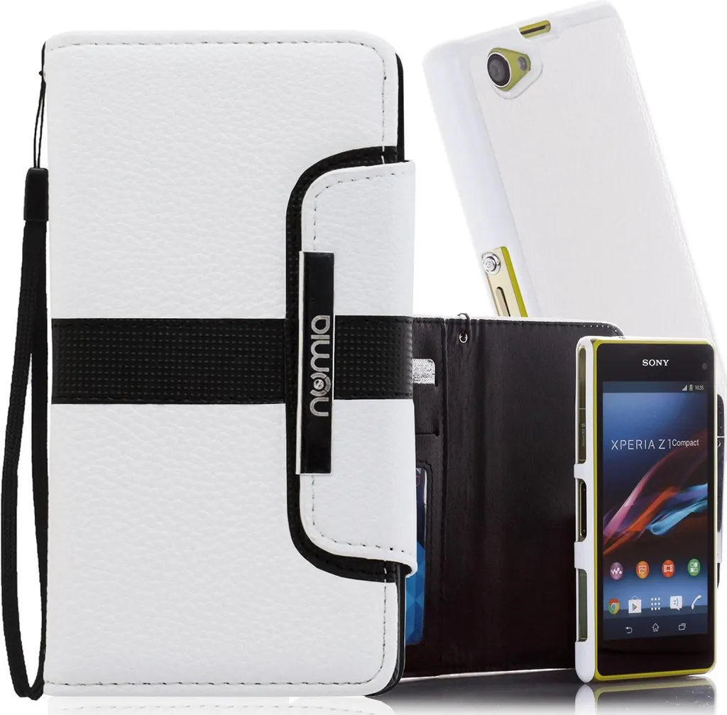 

Чехол для Sony Xperia M2 (D2303) Numia Bookstyle 2 в 1 бело-черный