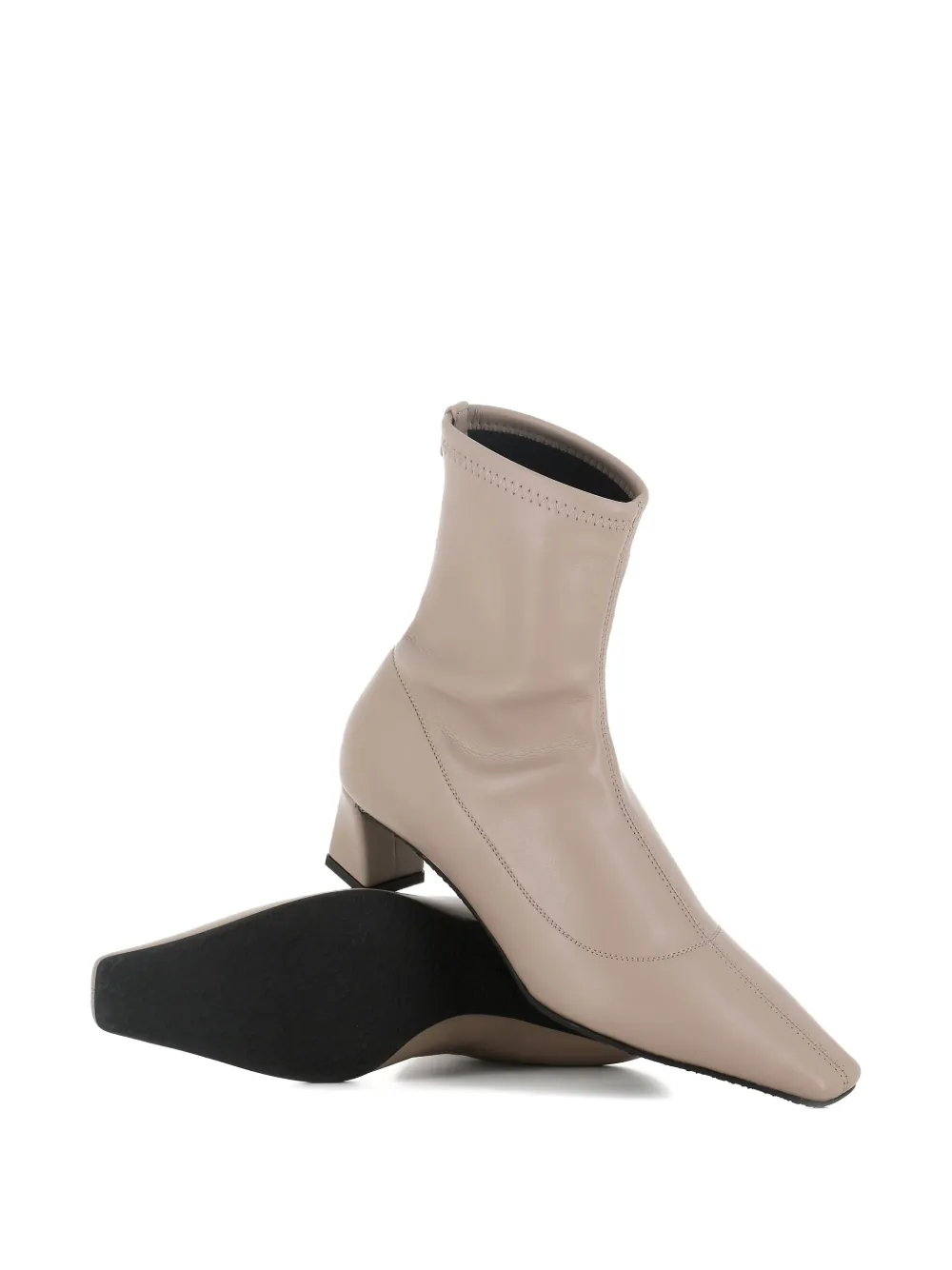 Ботинки с квадратным носком и блочным каблуком Giuseppe Zanotti, нейтральный — фото 4