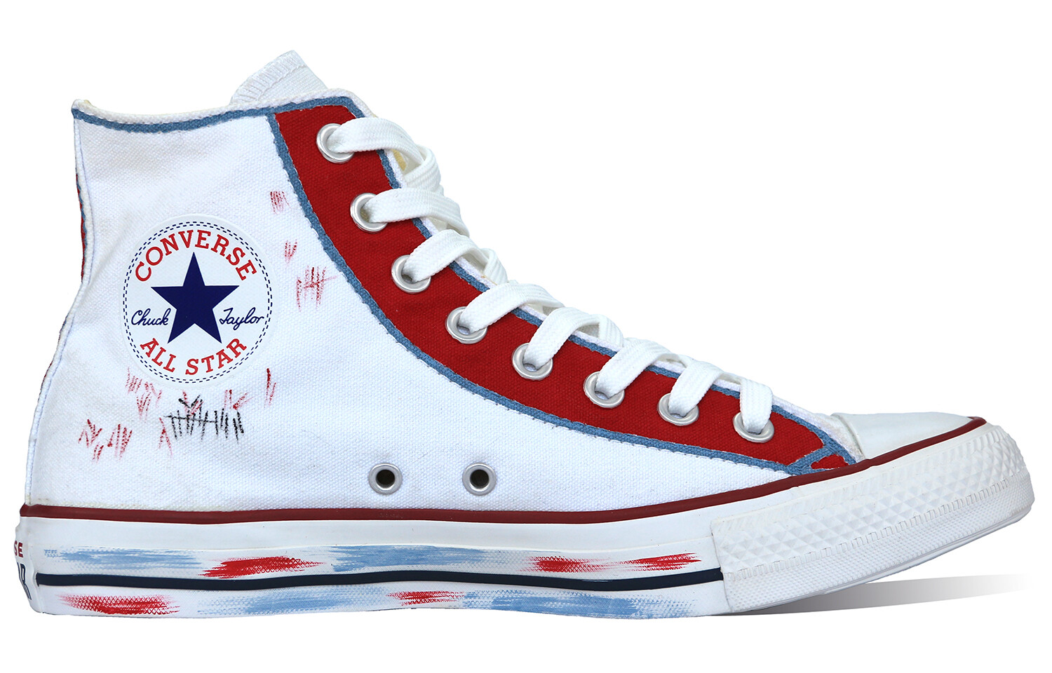 

All Star Canvas Shoes Unisex High-top Красный/Синий Converse